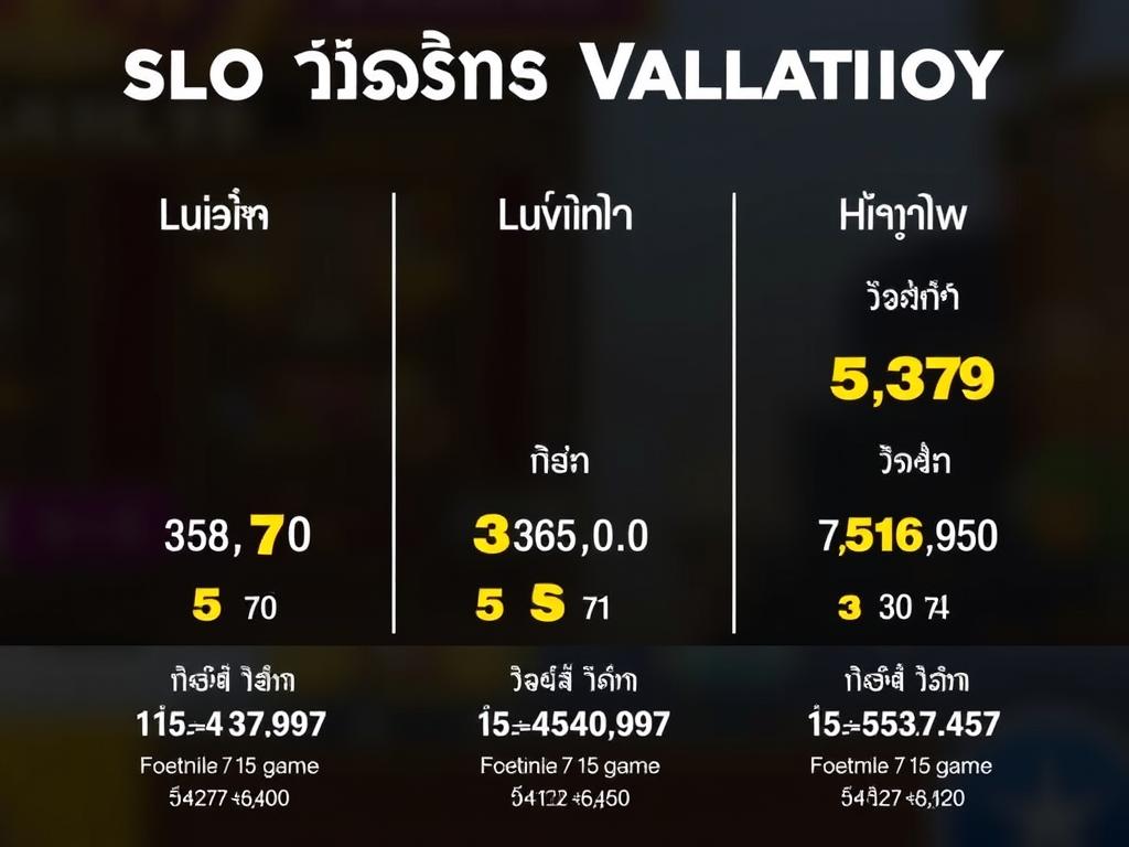 ภาพเปรียบเทียบความผันผวนของเกมสล็อตแบบต่างๆ ในเว็บสล็อตที่แตกดีที่สุด