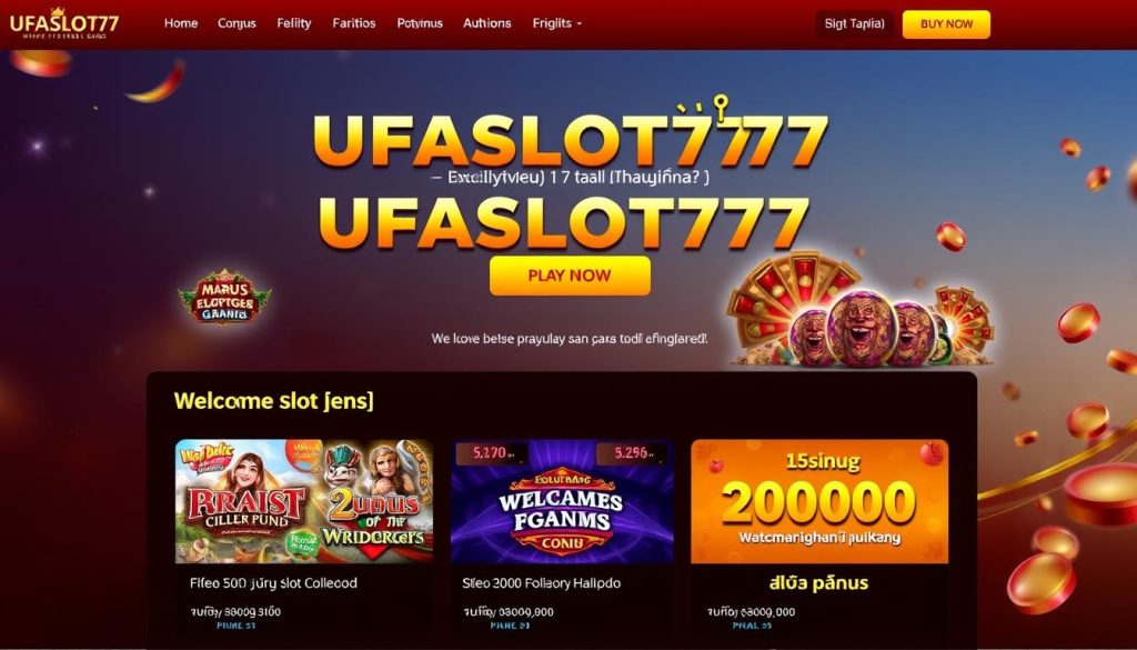 หน้าเว็บไซต์ UFASLOT777 แสดงเกมสล็อตที่แตกดีที่สุดและโปรโมชั่น