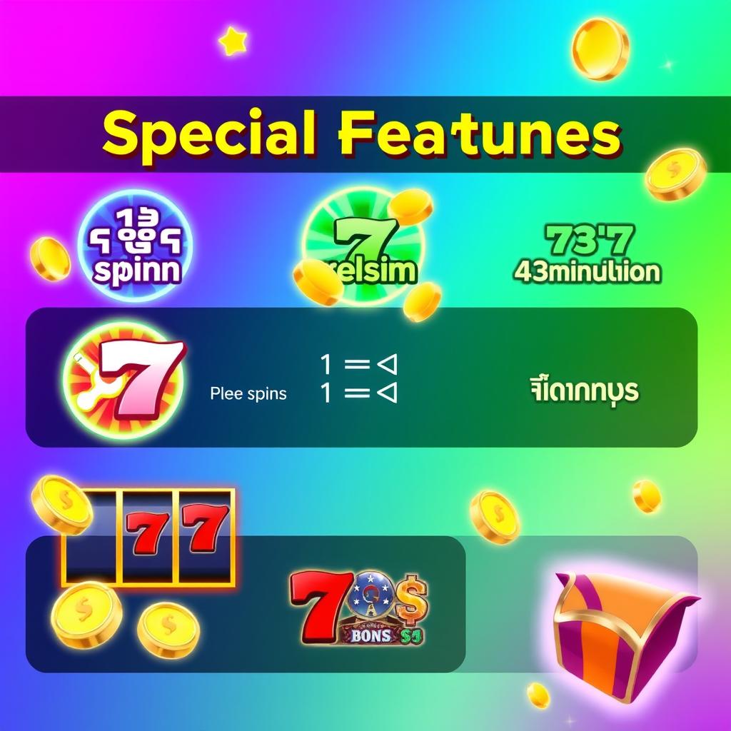 ฟีเจอร์พิเศษในสล็อตแตกง่าย เช่น ฟรีสปิน และตัวคูณ