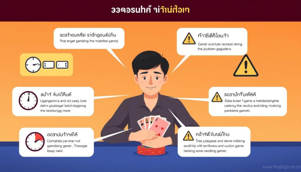 ภาพแสดงการเล่นสล็อตออนไลน์อย่างมีความรับผิดชอบ